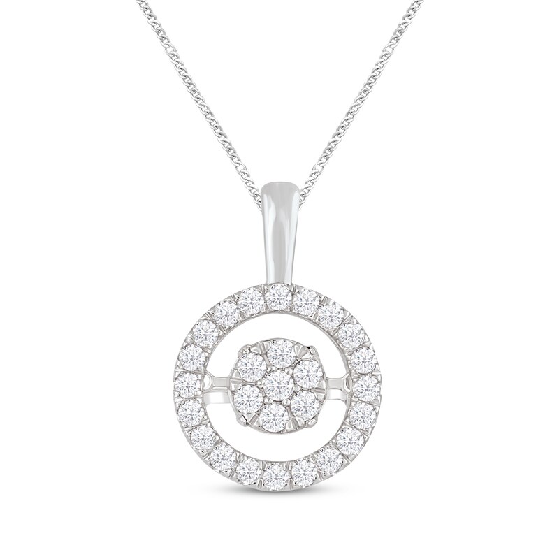 Unstoppable Love Diamond Necklace 5/8 ct tw Round-cut 10K White Gold 19"