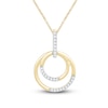 Thumbnail Image 1 of Diamond Circle Necklace 1/10 ct tw Round-cut 10K Yellow Gold 19"