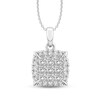Thumbnail Image 1 of Diamond Necklace 3/4 ct tw Princess & Round-cut 10K White Gold 18"