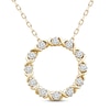 XO from KAY Diamond Circle Necklace 1/4 ct tw Round-cut 10K Yellow Gold 18"