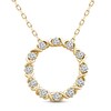 Thumbnail Image 0 of XO from KAY Diamond Circle Necklace 1/4 ct tw Round-cut 10K Yellow Gold 18"