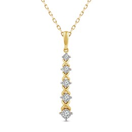 XO from KAY Diamond Necklace 1/10 ct tw Round-cut 10K Yellow Gold 18&quot;