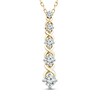 Thumbnail Image 1 of XO from KAY Diamond Necklace 1/2 ct tw Round-cut 10K Yellow Gold 18"