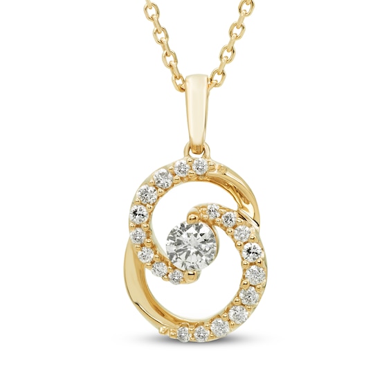 Encircled by Love Diamond Necklace 1/ ct tw Round-cut 10K Gold 18