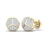 Thumbnail Image 1 of Men's Diamond Pyramid Stud Earrings 1/8 ct tw Round-cut 10K Yellow Gold