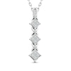 Thumbnail Image 0 of XO from KAY Diamond Necklace 1/4 ct tw Princess & Round-cut 10K White Gold 18"