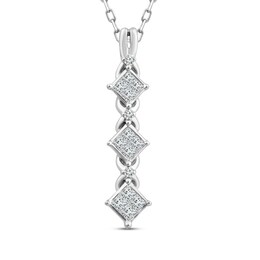 XO, from KAY Diamond Necklace 1/4 ct tw Princess & Round-cut 10K White Gold 18&quot;