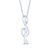 Thumbnail Image 4 of Diamond Treble Clef Necklace Sterling Silver 18"