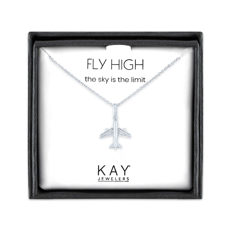 Kay Outlet Diamond Airplane Necklace