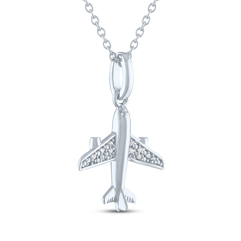 Tiny Airplane Necklace Gold / Silver Jet Plane Aeroplane