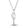Thumbnail Image 1 of Diamond Key Necklace Sterling Silver 18"