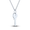 Thumbnail Image 2 of Diamond Key Necklace Sterling Silver 18"
