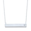 Thumbnail Image 1 of Diamond Heart Bar Necklace Sterling Silver 16.75"