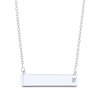 Thumbnail Image 2 of Diamond Heart Bar Necklace Sterling Silver 16.75"