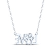 Thumbnail Image 4 of Diamond Love Paw Necklace Sterling Silver 17.25"