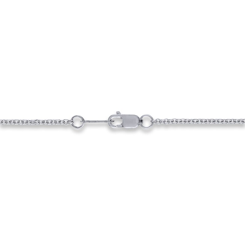 Main Image 4 of Diamond Cross Necklace 1/10 ct tw Round-cut Sterling Silver 18&quot;