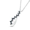 Thumbnail Image 2 of Black Diamond Necklace 1/4 ct tw Round-cut Sterling Silver 18"