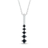 Thumbnail Image 1 of Black & White Diamond Necklace 1/3 ct tw 10K White Gold 18"