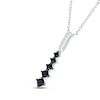 Thumbnail Image 2 of Black & White Diamond Necklace 1/3 ct tw 10K White Gold 18"