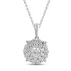 Thumbnail Image 1 of Diamond Necklace 1 ct tw Round-cut 10K White Gold 18"