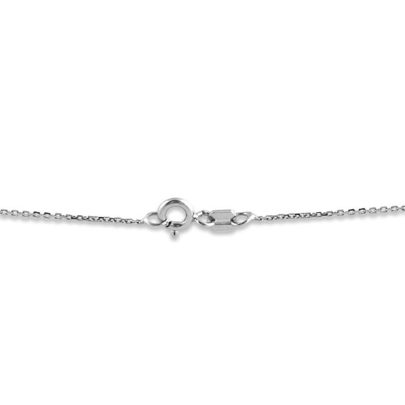 Main Image 4 of Diamond Necklace 1 ct tw Round-cut 10K White Gold 18"