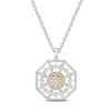 Thumbnail Image 1 of Diamond Necklace 1/2 ct tw Round-cut 10K Two-Tone Gold 18"