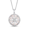 Thumbnail Image 0 of Diamond Openwork Necklace 1/3 ct tw Round-cut Sterling Silver & 10K Rose Gold 18"