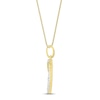 Thumbnail Image 3 of Diamond Nurse Heart Necklace 1/6 ct tw Round-cut 10K Yellow Gold 18"