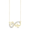 Thumbnail Image 2 of Diamond Heartbeat Infinity Necklace 1/10 ct tw Round-cut 10K Yellow Gold 18"