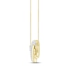 Thumbnail Image 4 of Diamond Heartbeat Infinity Necklace 1/10 ct tw Round-cut 10K Yellow Gold 18"