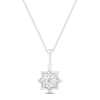 Thumbnail Image 1 of Diamond Star Necklace 1/8 ct tw Round-cut 10K White Gold 18"