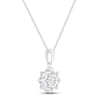 Thumbnail Image 1 of Diamond Star Necklace 1/8 ct tw Round-cut 10K White Gold 18"