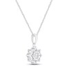 Thumbnail Image 2 of Diamond Star Necklace 1/8 ct tw Round-cut 10K White Gold 18"