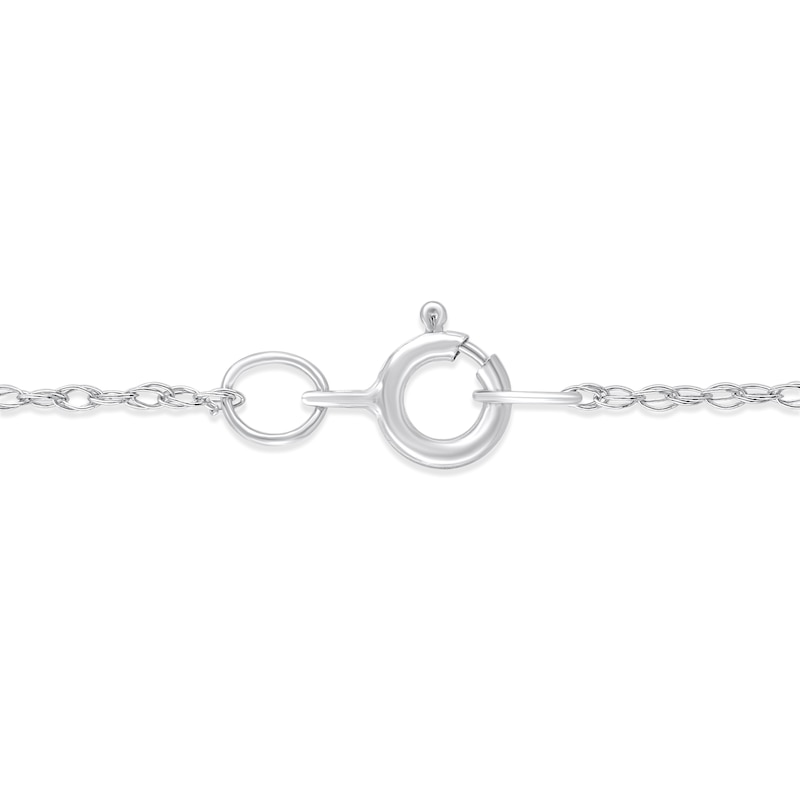 Main Image 3 of Diamond Star Necklace 1/8 ct tw Round-cut 10K White Gold 18"