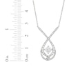 Thumbnail Image 3 of Love Entwined Diamond Necklace 1 ct tw Round-cut 10K White Gold 18"