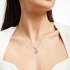 Thumbnail Image 4 of Love Entwined Diamond Necklace 1 ct tw Round-cut 10K White Gold 18"