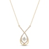 Thumbnail Image 1 of Love Entwined Diamond Necklace 1/5 ct tw Round-cut 10K Yellow Gold 18"