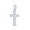 Thumbnail Image 2 of Men's Diamond Cross Charm 1 ct tw Round-cut 10K White Gold