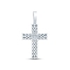 Thumbnail Image 3 of Men's Diamond Cross Charm 1 ct tw Round-cut 10K White Gold