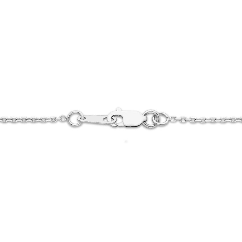 Main Image 3 of Love Entwined Diamond Necklace 1/2 ct tw Round-cut 10K White Gold 18"