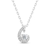Thumbnail Image 1 of Purest Love Diamond Necklace 1/5 ct tw Round-cut 10K White Gold 18"