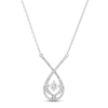 Thumbnail Image 1 of Love Entwined Diamond Necklace 1/5 ct tw Round-cut Sterling Silver 18"