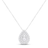 Thumbnail Image 1 of KAY Lab-Grown Diamonds Teardrop Necklace 1 ct tw Round-cut 14K White Gold 18"