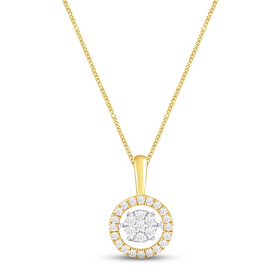 Unstoppable Love Diamond Necklace 1/3 ct tw Round-cut 10K Two-Tone Gold 19"