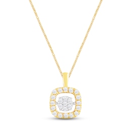 Unstoppable Love Diamond Necklace 1/3 ct tw Round-cut 10K Two-Tone Gold 19"