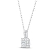 Thumbnail Image 2 of Diamond Necklace 1/2 ct tw Princess & Round-cut 10K White Gold 18"