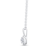 Thumbnail Image 3 of Diamond Necklace 1/2 ct tw Princess & Round-cut 10K White Gold 18"