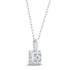 Thumbnail Image 4 of Diamond Necklace 1/2 ct tw Princess & Round-cut 10K White Gold 18"