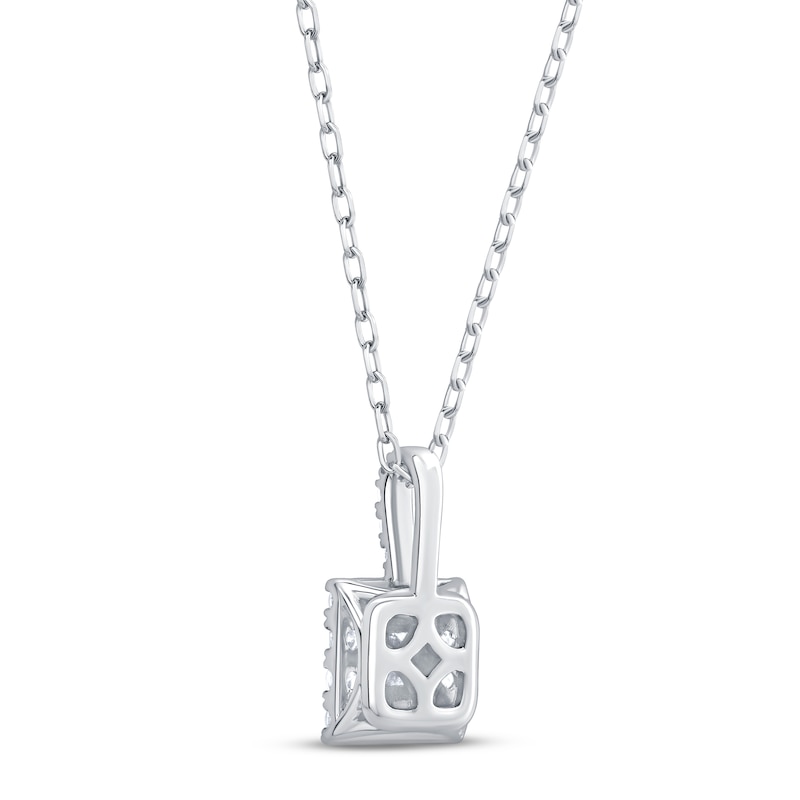 Main Image 4 of Diamond Necklace 1/2 ct tw Princess & Round-cut 10K White Gold 18"