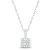 Thumbnail Image 1 of Diamond Necklace 1/4 ct tw Princess & Round-cut 10K White Gold 18"